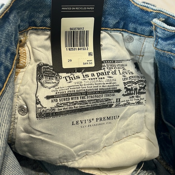 Levi’s 501 Premium Cut off Jean Shorts Fault Line Size 29 - Picture 9 of 9